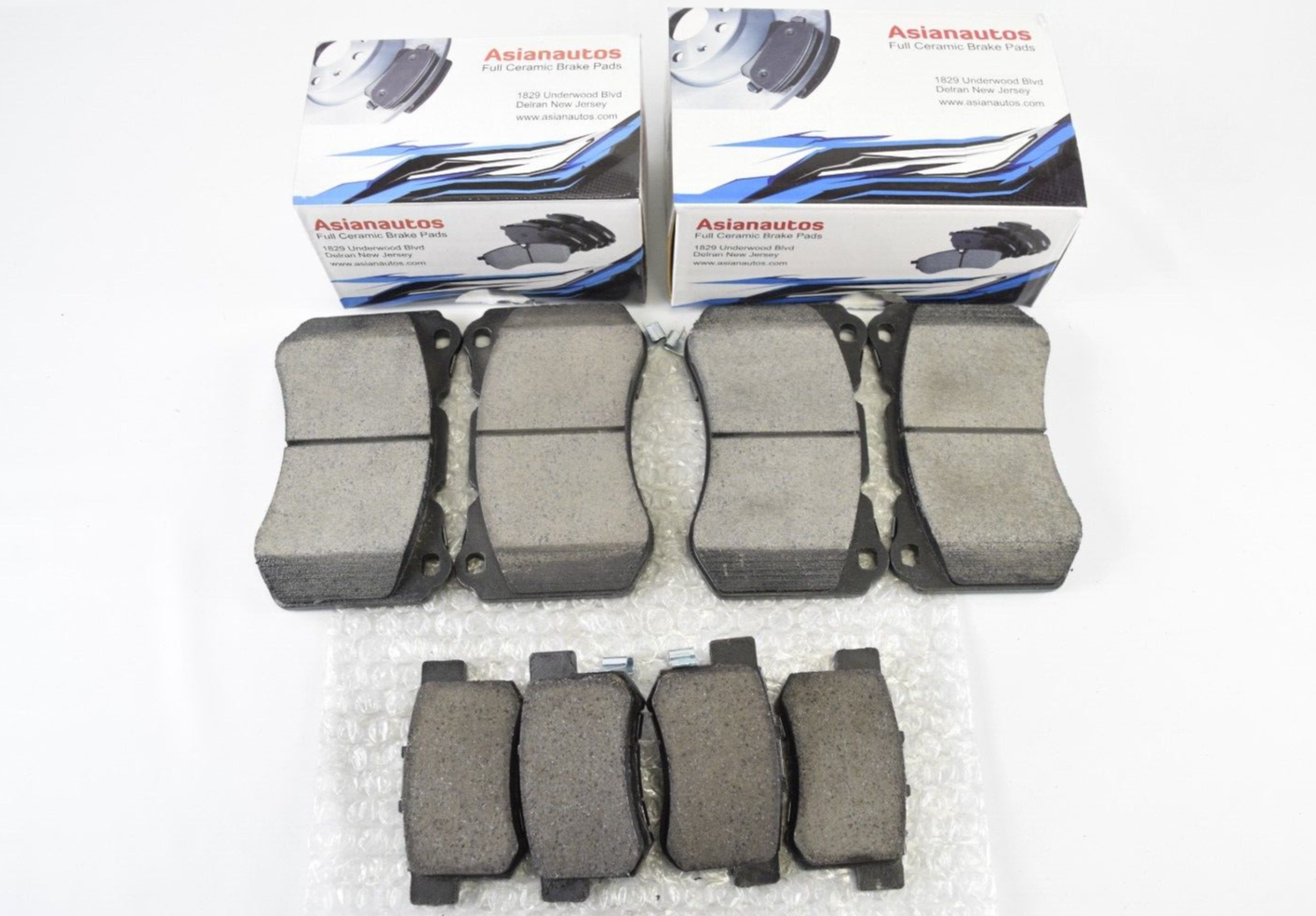 Asianautos Full Ceramic Front and Rear Brake Pads For Acura TL 2004