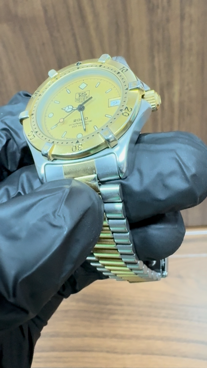 ▶️ [N MINT] TAG Heuer 2000 962.213 gold Men's Watch Swiss