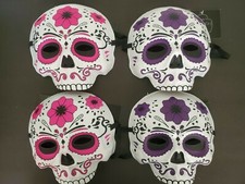 2x Halloween Day of The Dead Sugar Skull Costume Dia de Los Muertos Accessory