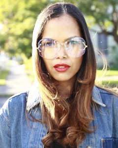 oversized rimless glasses