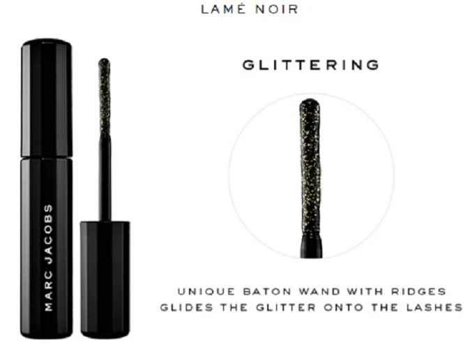 Abrigo Top Máscara Ultra Brillante Marc Jacobs Lame Noir - NUEVO, Profess. Maquillaje Foto 3 de 4