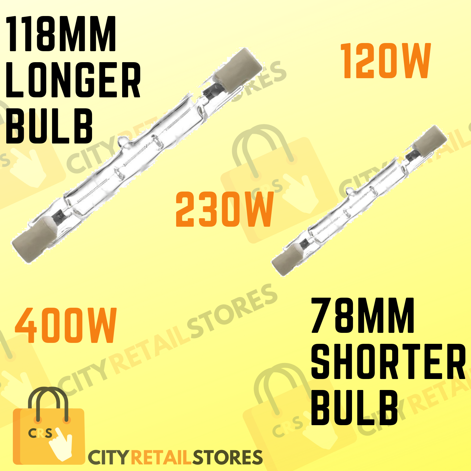 Halogen Security Light Bulbs R7S R75 Garden Yard Outdoor Patio Backyard