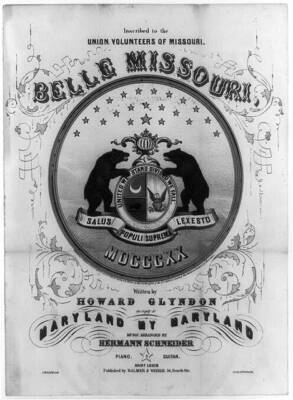 8'' x 10'' Photo 1863 Belle Missouri, written by Howard Glyndon Music