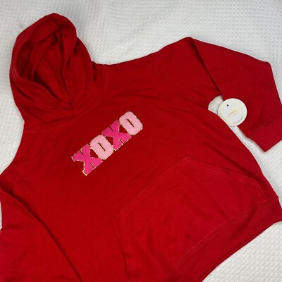 NWT Sweet Wink Boutique Girls Size 10 Hoodie XOXO Patch Valentine's Day Pullover