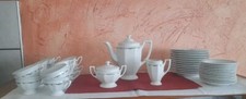 Rosenthal Classic Rose Maria, Collier grünes Band, Kaffee Service, 12 Personen,