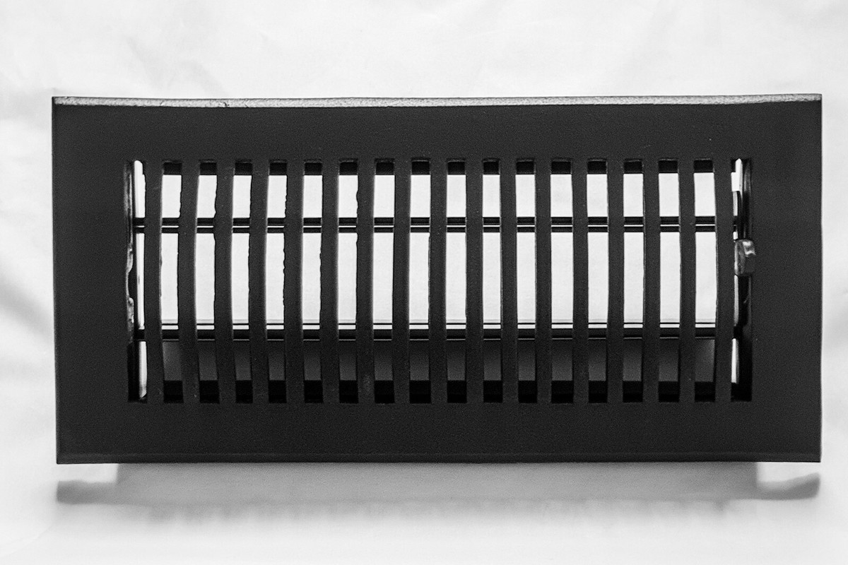 Floor Wall Register Air Vent Covers Adjustable Black Iron Traditional | eBay