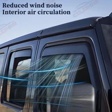 Smoke Window Visors For Chevy Colorado GMC Canyon Crew Cab 2004-2012