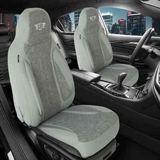 2x Sitzbezüge passend für BMW 3er E90 & E91 ab 2005-2013 (Grau) HERM208