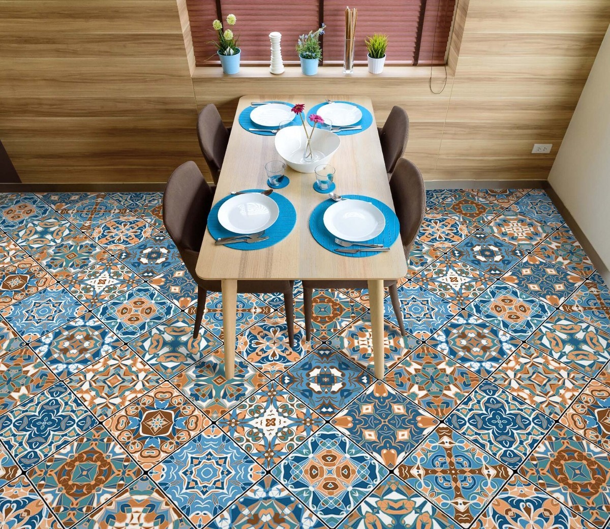 3d-tile-pattern-ske3156-floor-wallpaper-print-decal-epoxy-floor-deco-kay-ebay