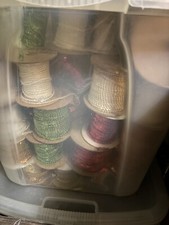 Sequin Trim 6mm Flat craft Strip on Roll Costumes Sewing Lot Of 2 Misc Colors