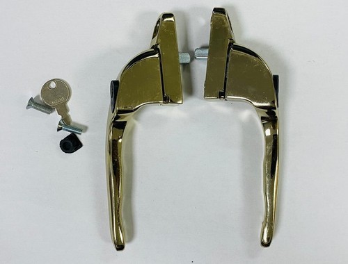 10mm Spindle Gold uPVC Window Handle Double Glazing Locking Left or Right Handle - Picture 4 of 4