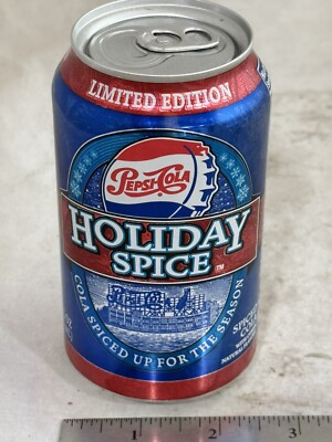 Pepsi Cola Christmas Holiday Spice Soda Can Sealed Unopened 2005 Almost Empty