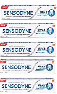 Sensodyne Repair & Protect (100g X 5) Toothpaste for deep repair of sensitive  