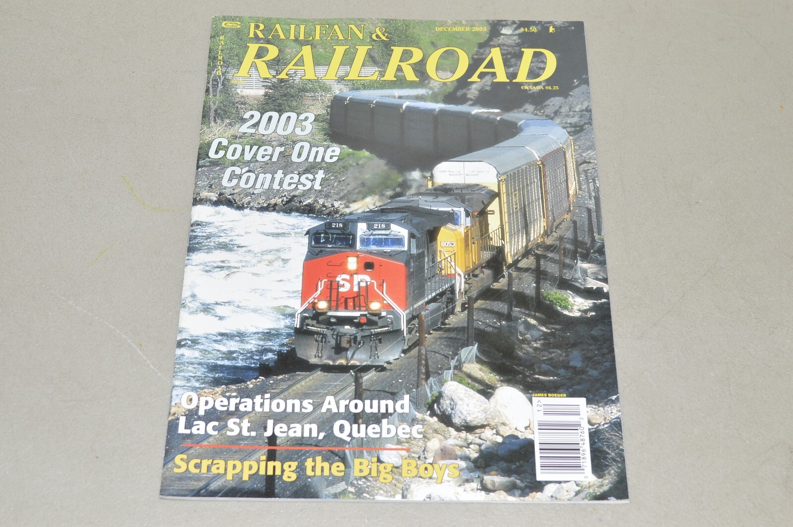 magazine train railfan & railroad December 2003 St Jean Quebec Union Pacific WY
