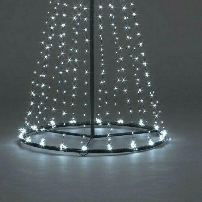 6ft, 8ft Maypole Christmas Tree Twinkle Ice White LED Lights Indoor Outdoor Star eBay