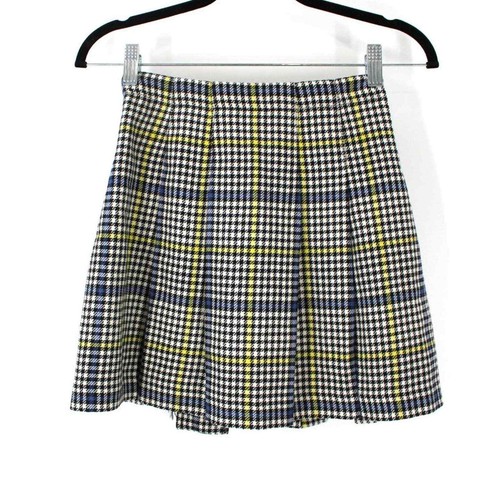 Burberry Children Parchment Check Pleated Fringe Wool Wrap Skirt 8 Y NEW Girls - Picture 4 of 7