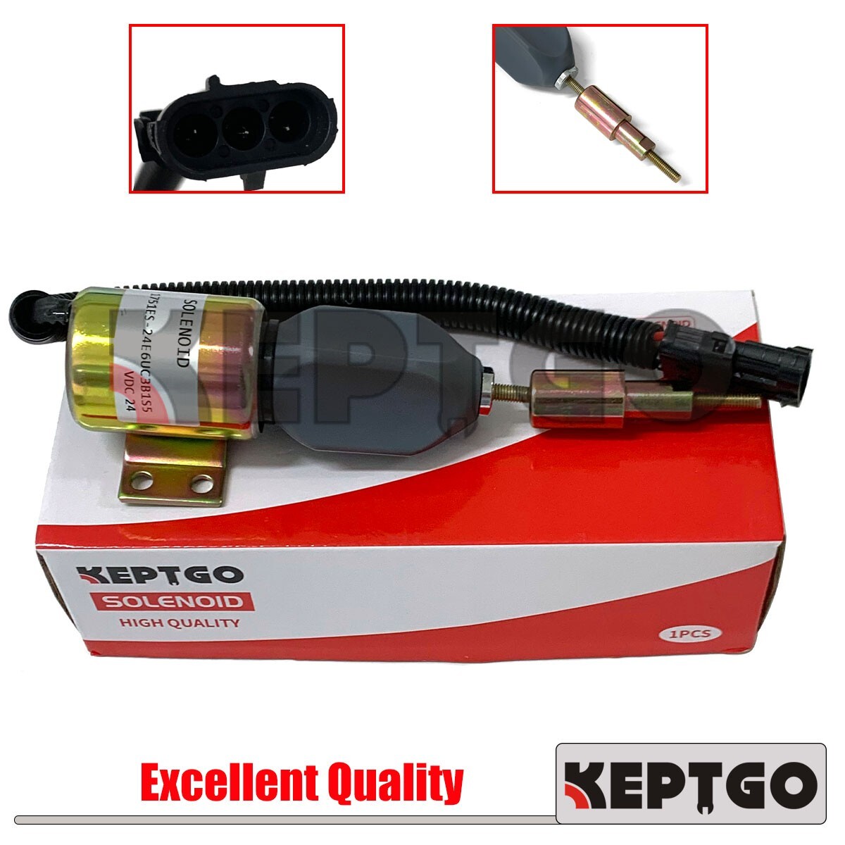 しずほ 24V 1751ES-24E6UC3B1S5 Fuel Shutoff Shutdown Solenoid DC for DEUTZ