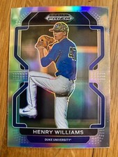 2022 Prizm Draft Picks Baseball Base  Silver #PDP91 Henry Williams