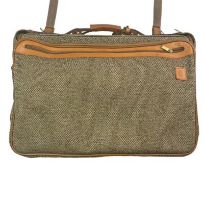 HARTMANN Luggage Hanging Garment Suit Bag Travel Tweed & Leather