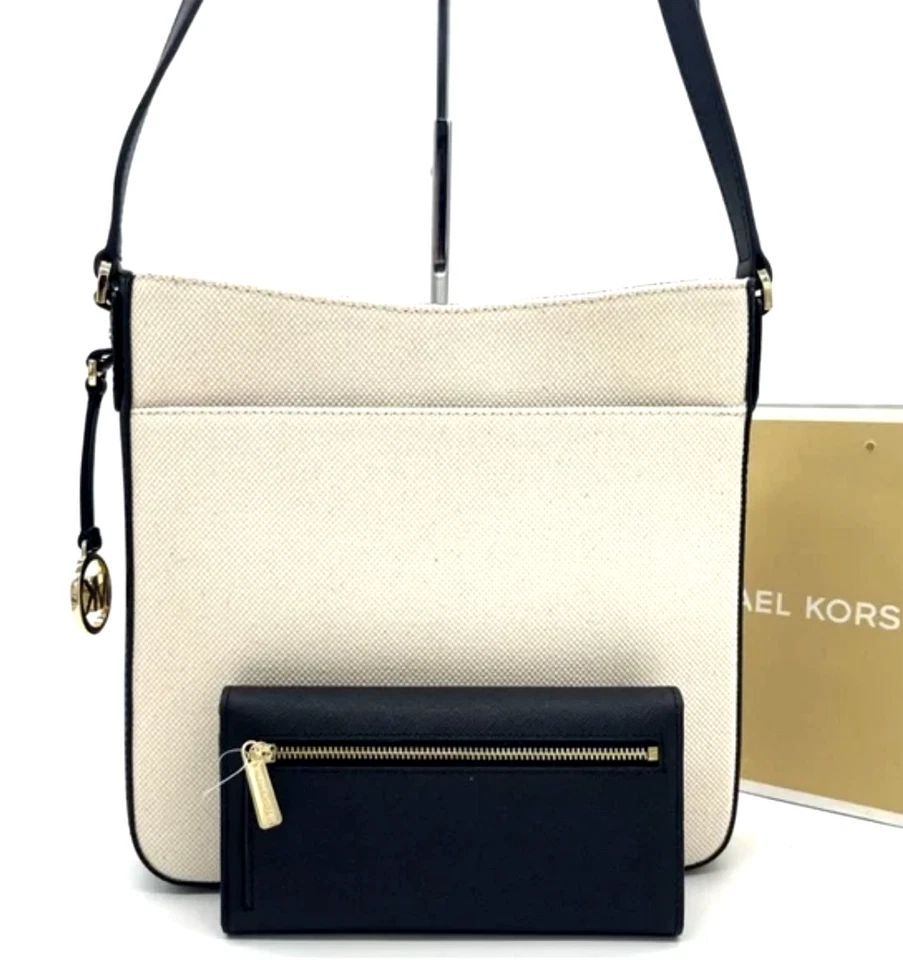 MICHAEL KORS JET SET TRAVEL BANDOLERA MENSAJERO GRANDE + CARTERA EN NEGRO MULTI Foto 2 de 4