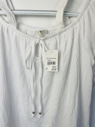 Cato Women's Top Size S White Fancy Dressy Lace Lightweight NEW - 第 2/5 張圖片
