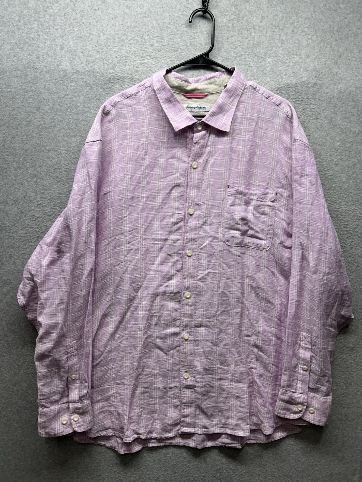 Tommy Bahama 100% Linen Pink Striped Button Up Long Sleeve Shirt Mens Size 3XL
Opens in a new window