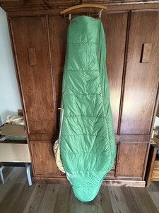 The North Face Green Mummy Sleeping Bag Large Down Nylon Camping 1-Person