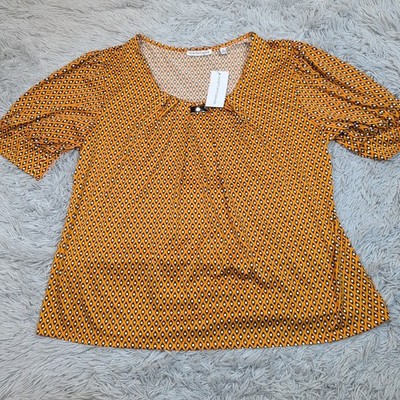 Notations Shirt Womens XL Blouse Top Career Casual Preppy Comfort New