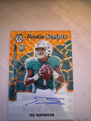 Tua Tagovailoa [Orange] #RS3 2020 Panini Mosaic Rookie Scripts card