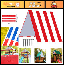 43"x90" Swing Set Replacement Tarp - Playground Shade Screen Canopy Red/White