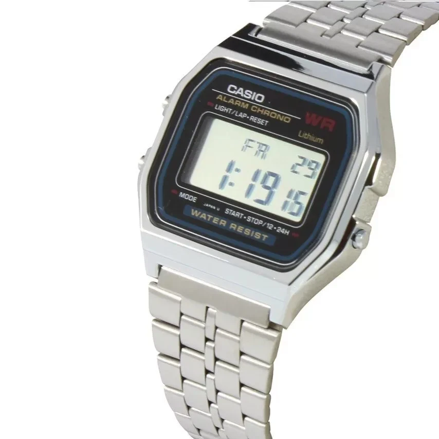 Casio A159WA-N1 A159W A159 Reloj Digital Plateado Vintage Hombres Mujeres Relojes Nuevo Foto 4 de 4