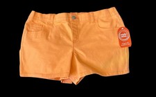 Wonder Nation Girl's Denim Pull On Shorts Stretch Peach XXL 18 Pockets School