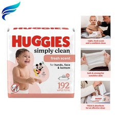 Simply Clean Fresh Scent Baby Wipes, 3 Flip-Top Packs of 64 192 Wipes Total, ...