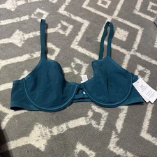 Auden Women's Smooth Mesh Unlined Demi Coverage Bra Green Size 36A Intimates New