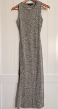 Lulus Made With Love Midi Dress Women’s XS Grey Bodycon With Side Spot
