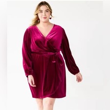 Nine West Burgundy Tassel belted dress size 3X (bust 46) NEW