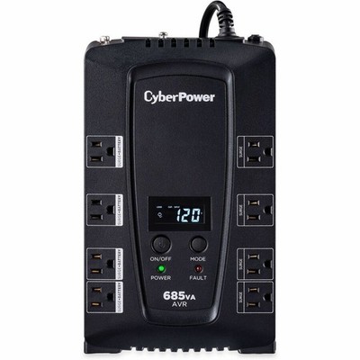 CyberPower Intelligent LCD 685VA/390W Simulated Sine Wave Line-Interactive UPS