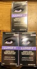 3 Boxes LARGE LUMIFY 0.25 oz (7.5mL) Redness Reliever Eye Drops. Expires 03-2027