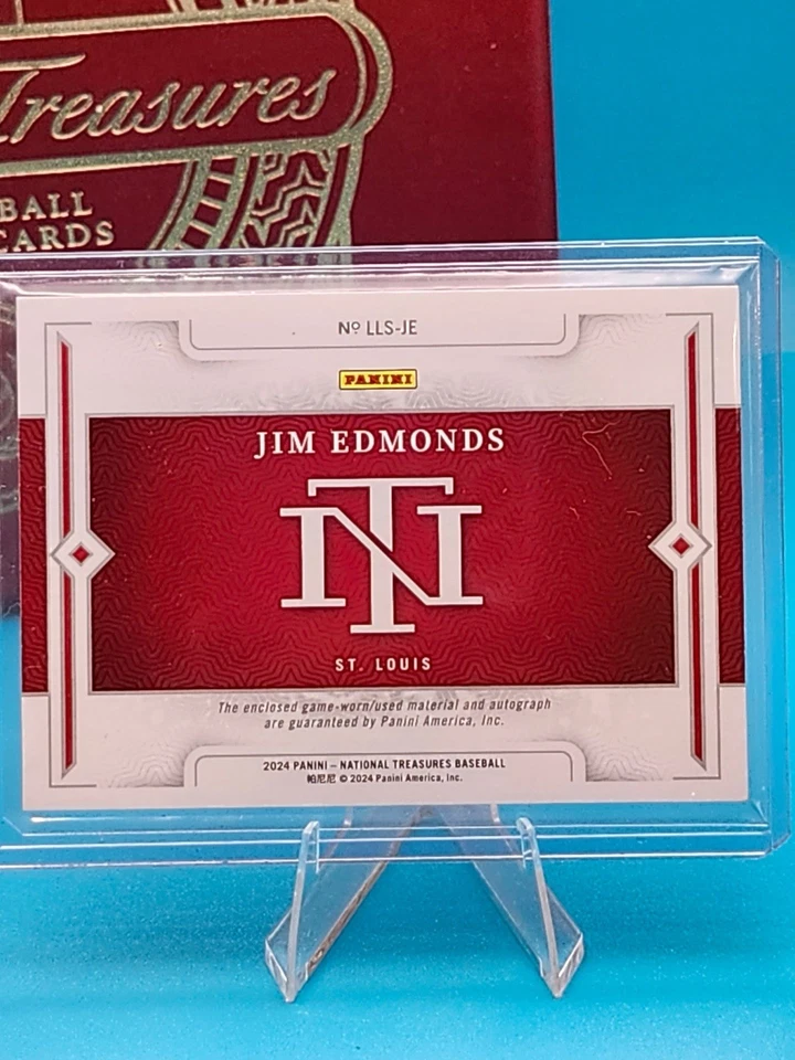 National Treasures Jim Edmonds Auto Legendary Lumber Signatures Holo Silver/25 Foto 4 de 4
