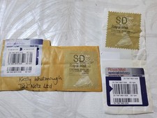 ❤️RARE❤️2 x SD 2010 GB QE II Machin Gold Horizon Label Serrated Edge❤️PLS LOOK❤️