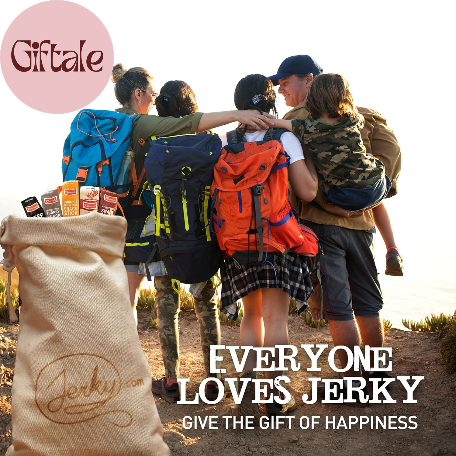 Jerky Gift Basket for Men - 26Pc Jerky Variety Pack of Beef, Pork, Turkey, & Ham