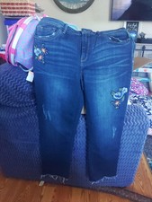 DEMOCRACY Jeans Sz 12 Denim Ab Technology Skinny Mid Rise Stretch Boho