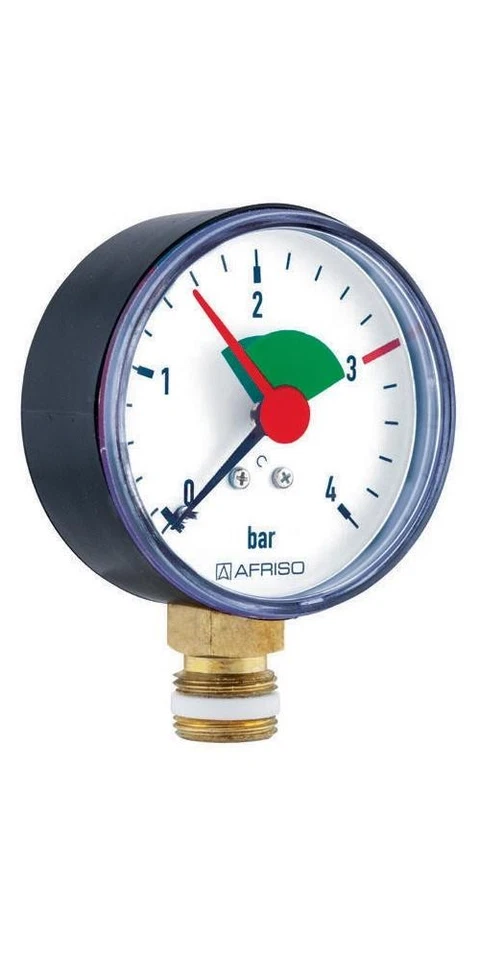 AFRISO Manometer Anz 0/4 bar HZ 63 G 1/4Zoll B radial HZ 63, G 1/4Z B, radial