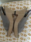 MAX STUDIO Pebbled Upper Open Toe Wedge W/Instep Strap &Gold Stud Accent SZ.10 — photo 3