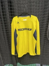 University Of Michigan Adidas Long Sleeve Shirt XL Brand New With Tags