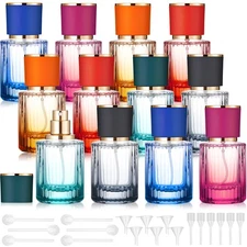6 Pcs 30 ml Perfume Cologne Bottles Empty Refillable Travel Glass Chic Empty ...