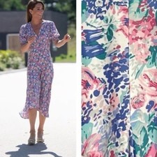Faithful The Brand Size Small Maggie Ondine Floral Print Midi Dress