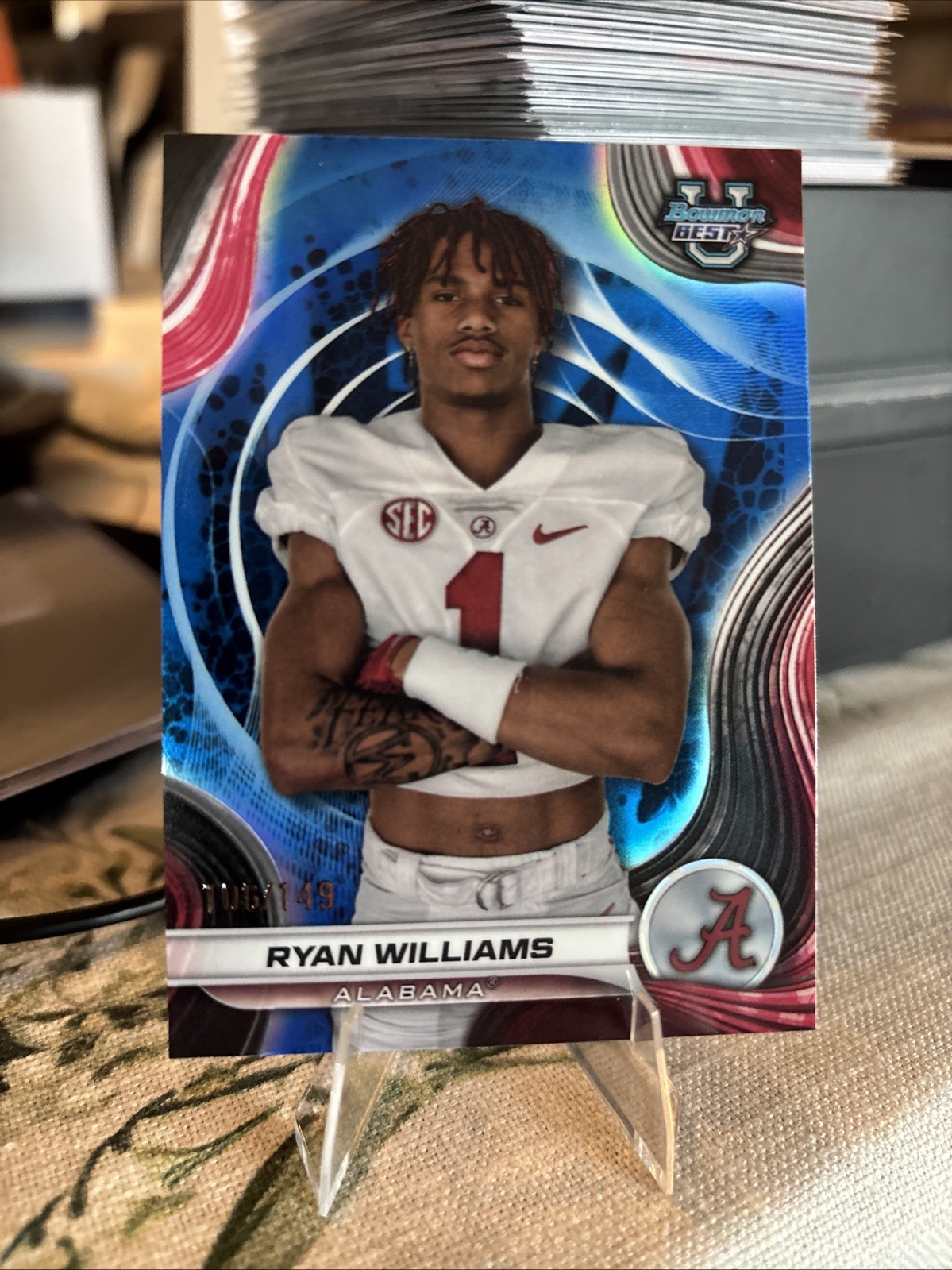 2024 Bowman Best University - Ryan Williams #82 Blue Refractor /149