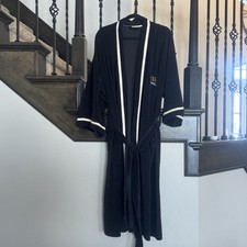 Christian Dior Monsieur Vintage Terry Robe CD Crest Black One Size