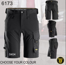 Snickers 6173 Shorts 4-Way full stretch  Black Allroundwork